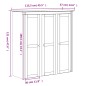 vidaXL Armario con puertas de vidrio BODO madera de pino blanco marrón vidaXL Armario con puertas de vidrio BODO madera de pino blanco marrón