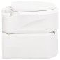 vidaXL Inodoro de camping integrado HDPE y PP blanco 24+17 L vidaXL Inodoro de camping integrado HDPE y PP blanco 24+17 L