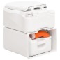 vidaXL Inodoro de camping integrado HDPE y PP blanco 24+17 L vidaXL Inodoro de camping integrado HDPE y PP blanco 24+17 L