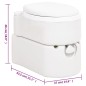 vidaXL Inodoro de camping integrado HDPE y PP blanco 24+17 L vidaXL Inodoro de camping integrado HDPE y PP blanco 24+17 L