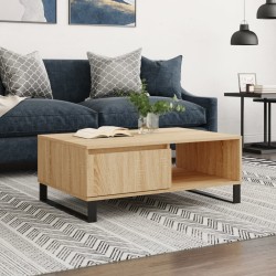 vidaXL Mesa de centro madera de ingeniería roble Sonoma 90x60x35 cm
