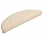 vidaXL Alfombrillas de escalera 10 unidades crema 56x17x3 cm