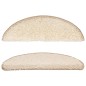 vidaXL Alfombrillas de escalera 10 unidades crema 56x17x3 cm