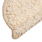 vidaXL Alfombrillas de escalera 10 unidades crema 56x17x3 cm