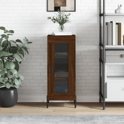 vidaXL Aparador madera de ingeniería marrón roble 34,5x34x90 cm