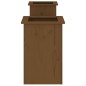 vidaXL Banco con jardineras madera pino marrón miel 184,5x39,5x56,5 cm