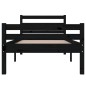 vidaXL Estructura de cama individual madera maciza negra 90x190 cm vidaXL Estructura de cama individual madera maciza negra 90x190 cm
