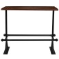 vidaXL Mesa de bar madera maciza reciclada marrón oscuro 150x70x107 cm vidaXL Mesa de bar madera maciza reciclada marrón oscuro 150x70x107 cm