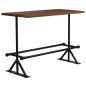 vidaXL Mesa de bar madera maciza reciclada marrón oscuro 150x70x107 cm vidaXL Mesa de bar madera maciza reciclada marrón oscuro 150x70x107 cm