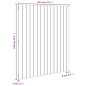 vidaXL Cabecero de cama de pared madera maciza pino gris 95,5x3x110 cm vidaXL Cabecero de cama de pared madera maciza pino gris 95,5x3x110 cm
