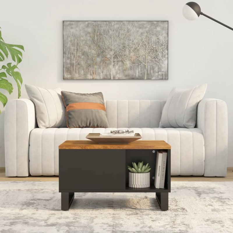 vidaXL Mesa de centro de madera maciza mango 60x50x35 cm vidaXL Mesa de centro de madera maciza mango 60x50x35 cm