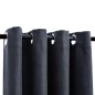 vidaXL Cortinas opacas con aros de metal 2 piezas antracita 140x175 cm vidaXL Cortinas opacas con aros de metal 2 piezas antracita 140x175 cm
