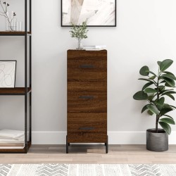 vidaXL Aparador madera de ingeniería marrón roble 34,5x34x90 cm