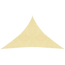vidaXL Toldo de vela beige HDPE 160 g/m² 3x3x4,2 m