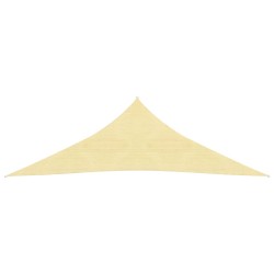 vidaXL Toldo de vela beige HDPE 160 g/m² 3x3x4,2 m
