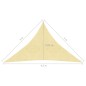 vidaXL Toldo de vela beige HDPE 160 g/m² 3x3x4,2 m vidaXL Toldo de vela beige HDPE 160 g/m² 3x3x4,2 m