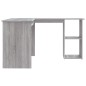 vidaXL Escritorio de esquina madera contrachapada gris 120x140x75 cm vidaXL Escritorio de esquina madera contrachapada gris 120x140x75 cm