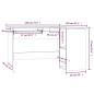 vidaXL Escritorio de esquina madera contrachapada gris 120x140x75 cm vidaXL Escritorio de esquina madera contrachapada gris 120x140x75 cm
