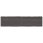 vidaXL Tablero mesa madera tratada borde vivo marrón 200x50x(2-6) cm