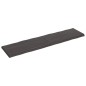 vidaXL Tablero mesa madera tratada borde vivo marrón 200x50x(2-6) cm