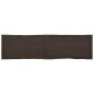vidaXL Tablero mesa madera tratada borde vivo marrón 200x50x(2-6) cm