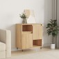 vidaXL Aparador de madera contrachapada roble Sonoma 60x35x70 cm