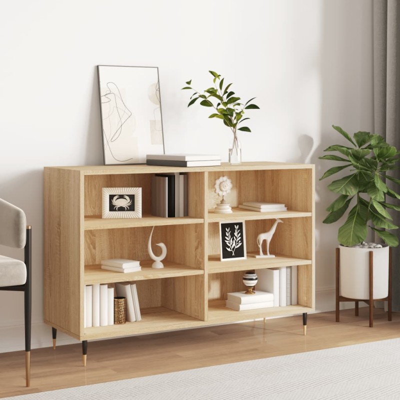 vidaXL Aparador de madera contrachapada roble Sonoma 103,5x35x70 cm vidaXL Aparador de madera contrachapada roble Sonoma 103,5x35x70 cm