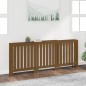 vidaXL Cubierta radiador madera maciza pino marrón miel 210x21x85 cm