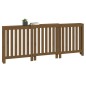 vidaXL Cubierta radiador madera maciza pino marrón miel 210x21x85 cm