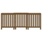 vidaXL Cubierta radiador madera maciza pino marrón miel 210x21x85 cm