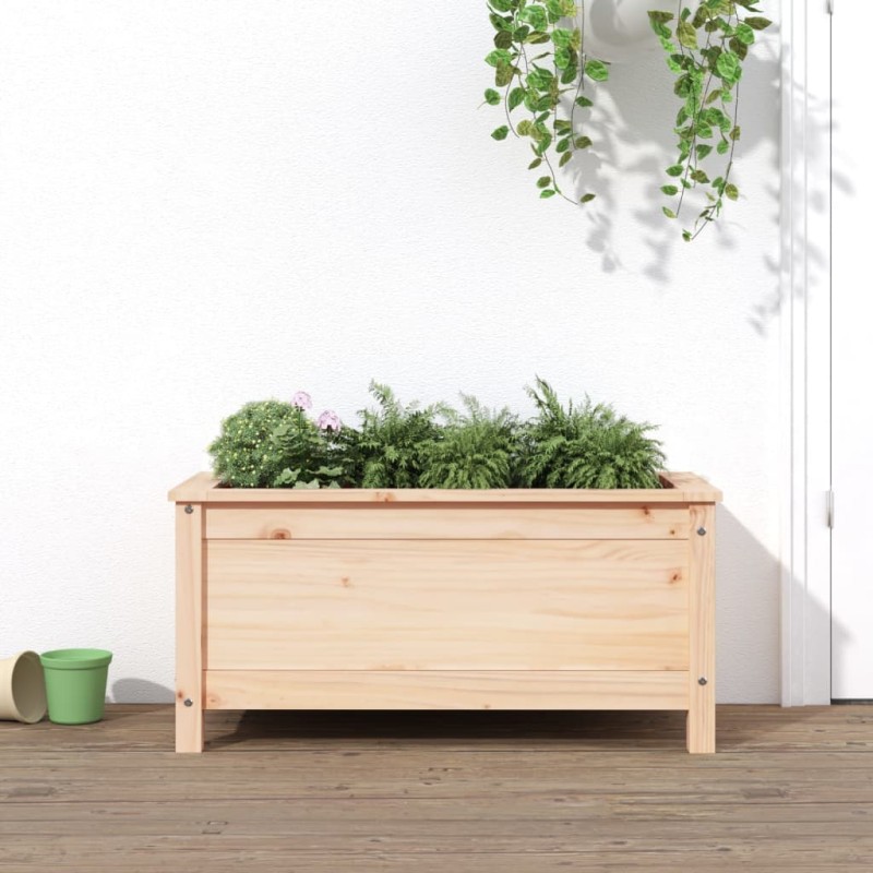vidaXL Jardinera madera maciza de pino 82,5x40x39 cm vidaXL Jardinera madera maciza de pino 82,5x40x39 cm
