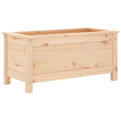 vidaXL Jardinera madera maciza de pino 82,5x40x39 cm