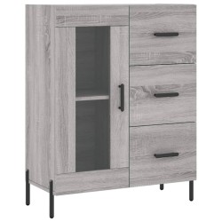 vidaXL Aparador de madera de ingeniería gris Sonoma 69,5x34x90 cm