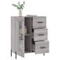 vidaXL Aparador de madera de ingeniería gris Sonoma 69,5x34x90 cm vidaXL Aparador de madera de ingeniería gris Sonoma 69,5x34x90 cm