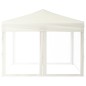 vidaXL Carpa para fiestas plegable con paredes laterales crema 3x3 m vidaXL Carpa para fiestas plegable con paredes laterales crema 3x3 m