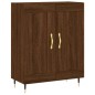 vidaXL Aparador de madera de ingeniería marrón roble 69,5x34x90 cm vidaXL Aparador de madera de ingeniería marrón roble 69,5x34x90 cm