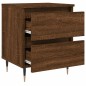 vidaXL Mesitas noche 2 uds madera ingeniería marrón roble 40x35x50 cm vidaXL Mesitas noche 2 uds madera ingeniería marrón roble 40x35x50 cm