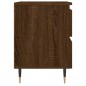 vidaXL Mesitas noche 2 uds madera ingeniería marrón roble 40x35x50 cm vidaXL Mesitas noche 2 uds madera ingeniería marrón roble 40x35x50 cm