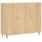 vidaXL Aparador de madera de ingeniería roble Sonoma 90x34x80 cm vidaXL Aparador de madera de ingeniería roble Sonoma 90x34x80 cm