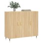 vidaXL Aparador de madera de ingeniería roble Sonoma 90x34x80 cm vidaXL Aparador de madera de ingeniería roble Sonoma 90x34x80 cm