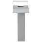 vidaXL Puerta de malla de jardín acero galvanizado gris 289x175 cm