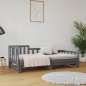 vidaXL Sofá cama extraíble madera maciza de pino gris 2x(80x200) cm