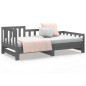 vidaXL Sofá cama extraíble madera maciza de pino gris 2x(80x200) cm