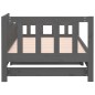 vidaXL Sofá cama extraíble madera maciza de pino gris 2x(80x200) cm