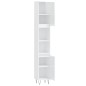 vidaXL Armario de baño madera contrachapada blanco brillo 30x30x190 cm vidaXL Armario de baño madera contrachapada blanco brillo 30x30x190 cm
