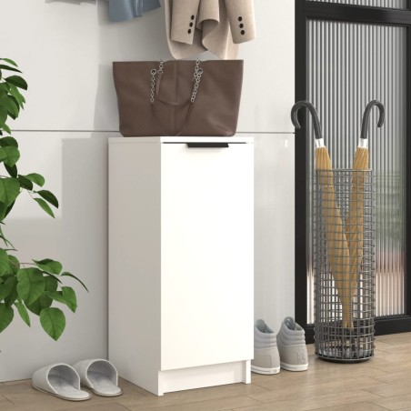 vidaXL Mueble zapatero de madera contrachapada blanco 30x35x70 cm