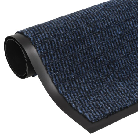 vidaXL Felpudo de nudo azul 60x150 cm