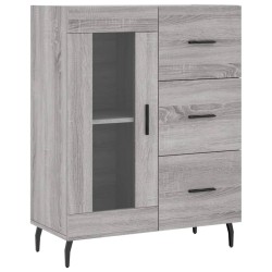 vidaXL Aparador de madera de ingeniería gris Sonoma 69,5x34x90 cm