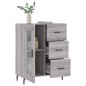 vidaXL Aparador de madera de ingeniería gris Sonoma 69,5x34x90 cm vidaXL Aparador de madera de ingeniería gris Sonoma 69,5x34x90 cm