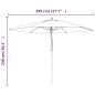 vidaXL Sombrilla de jardín con poste de madera azul celeste 299x240 cm vidaXL Sombrilla de jardín con poste de madera azul celeste 299x240 cm